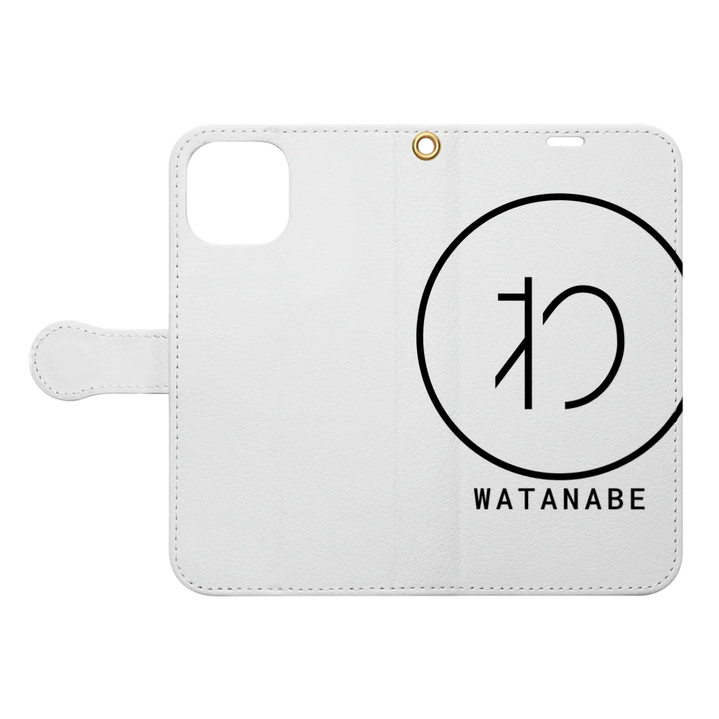 nabeking54のわたなべ専用アイテム Book-Style Smartphone Case:Opened (outside)