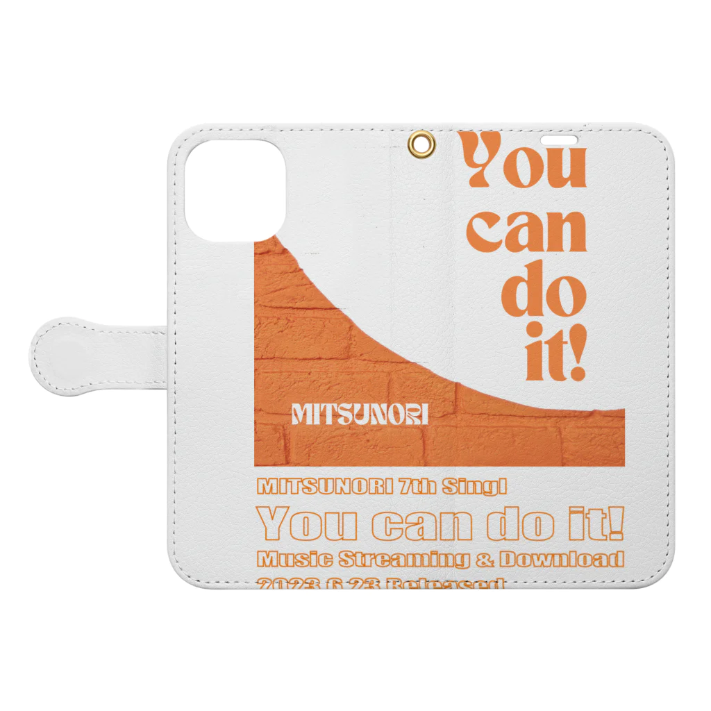 MITSUNORI OFFICIAL SHOPのYou can do it! Book-Style Smartphone Case:Opened (outside)