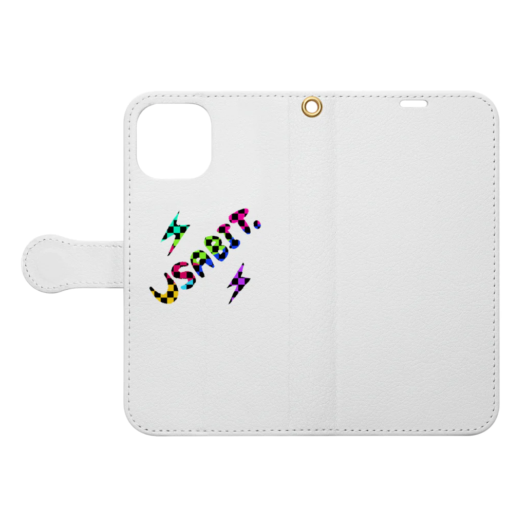 usabit.のぐっず屋さんのusabit.亜種1 Book-Style Smartphone Case:Opened (outside)