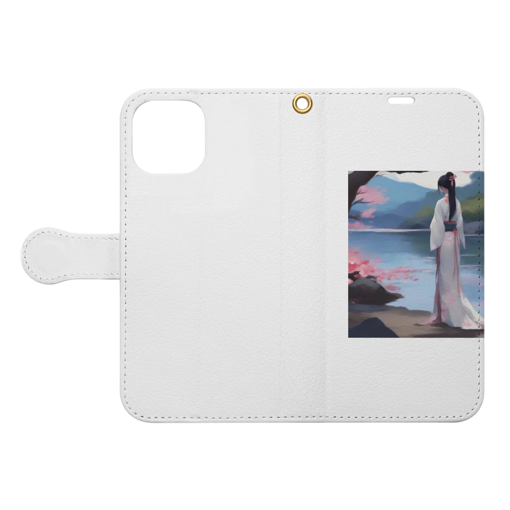 uchakyumaの美女2 Book-Style Smartphone Case:Opened (outside)