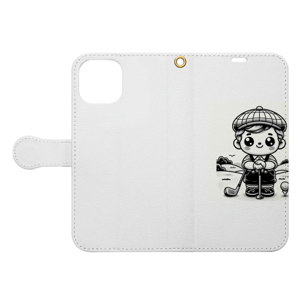 vancx.comの golfboy&girl Book-Style Smartphone Case:Opened (outside)