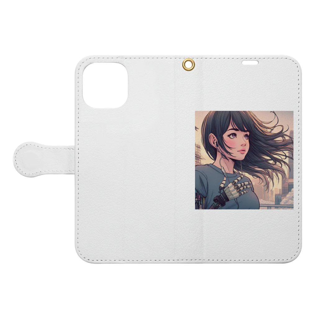 KINOSANのアーテクト少女　奈緒 Book-Style Smartphone Case:Opened (outside)