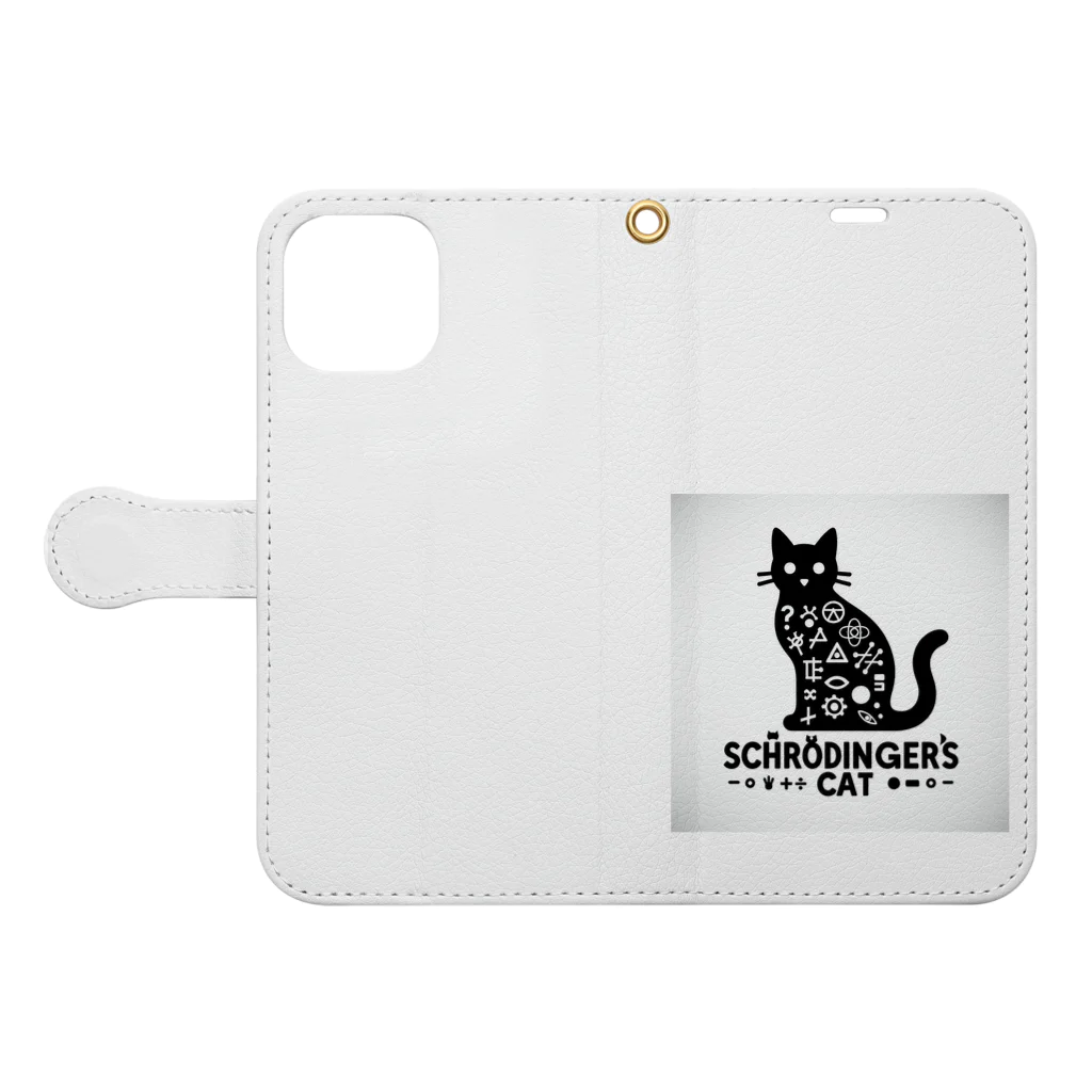 せるぽのよろずやのシュレーディンガーの猫 Book-Style Smartphone Case:Opened (outside)