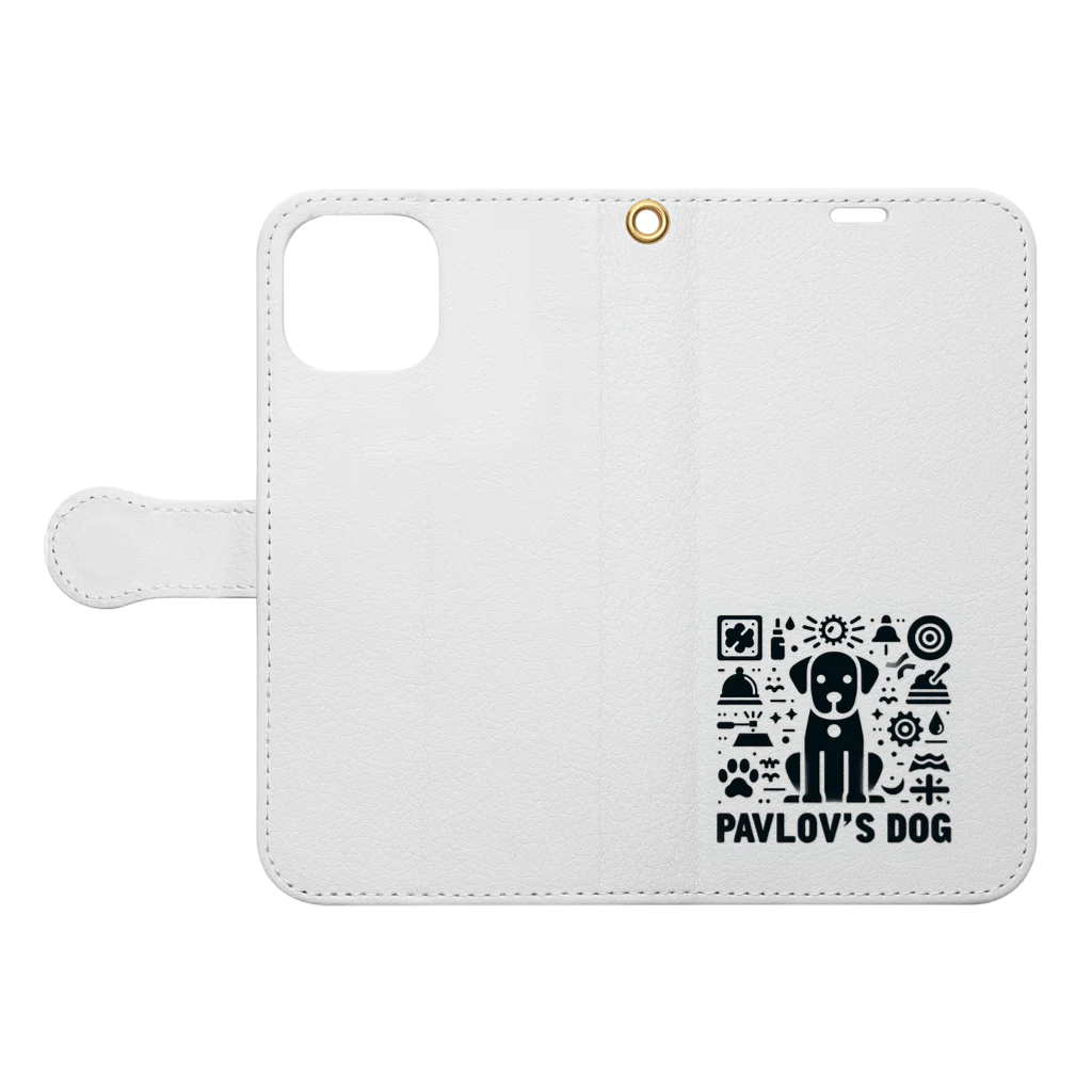 せるぽのよろずやのパブロフの犬 Book-Style Smartphone Case:Opened (outside)