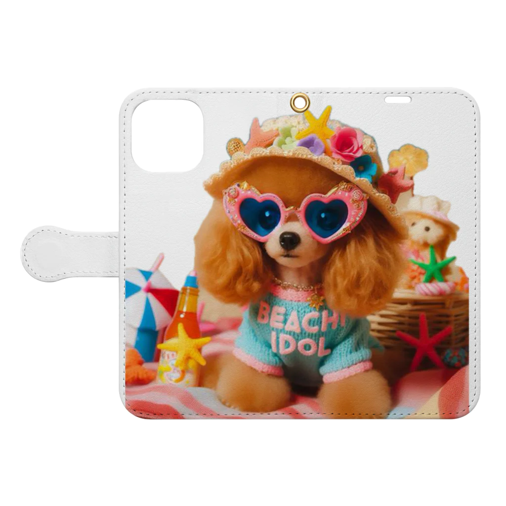 たけさくらのといぷーしか勝たん：BEACH IDOL Book-Style Smartphone Case:Opened (outside)