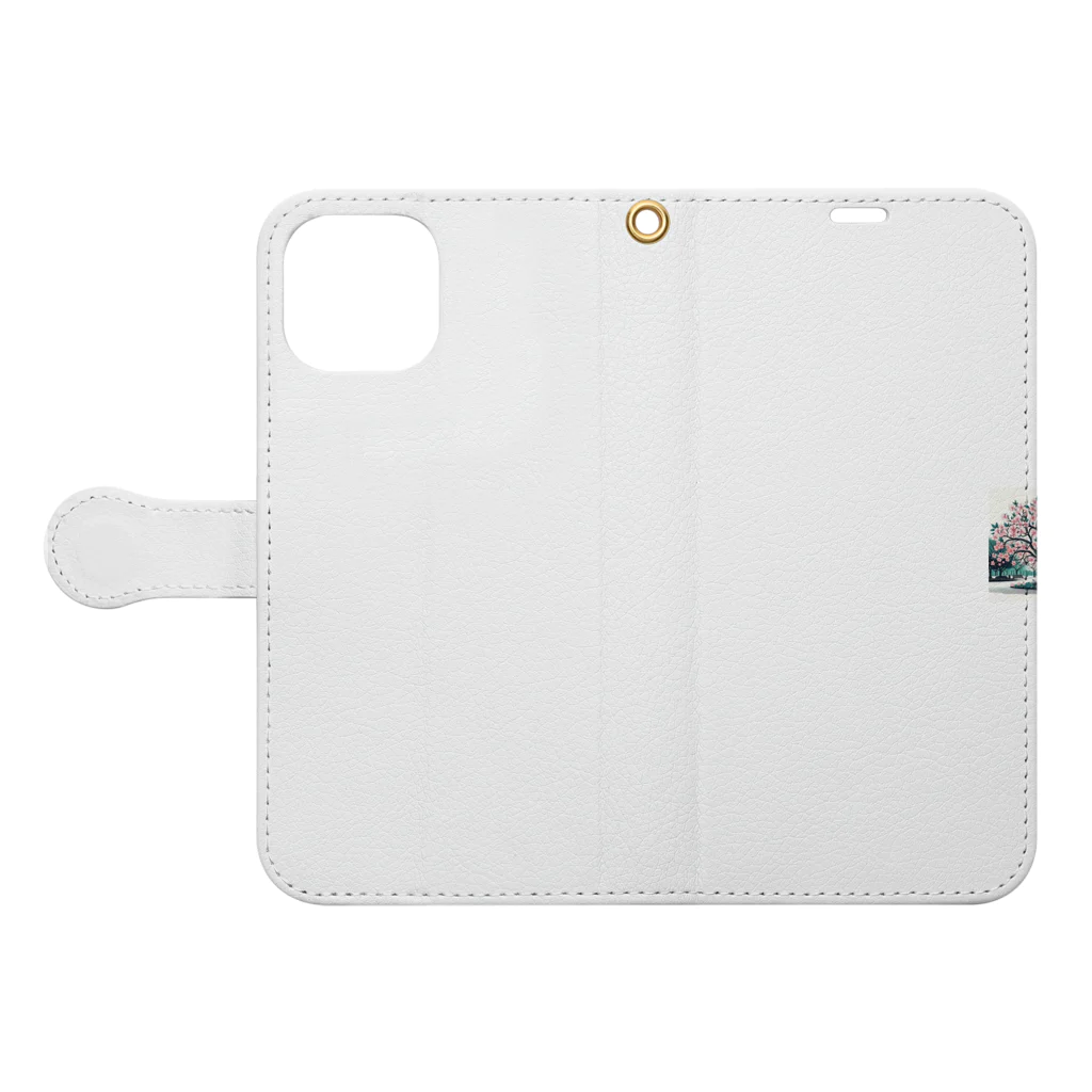 TTT8180の桜 Book-Style Smartphone Case:Opened (outside)