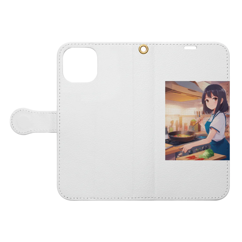 gumi0798のキッチンの魔術師 Book-Style Smartphone Case:Opened (outside)