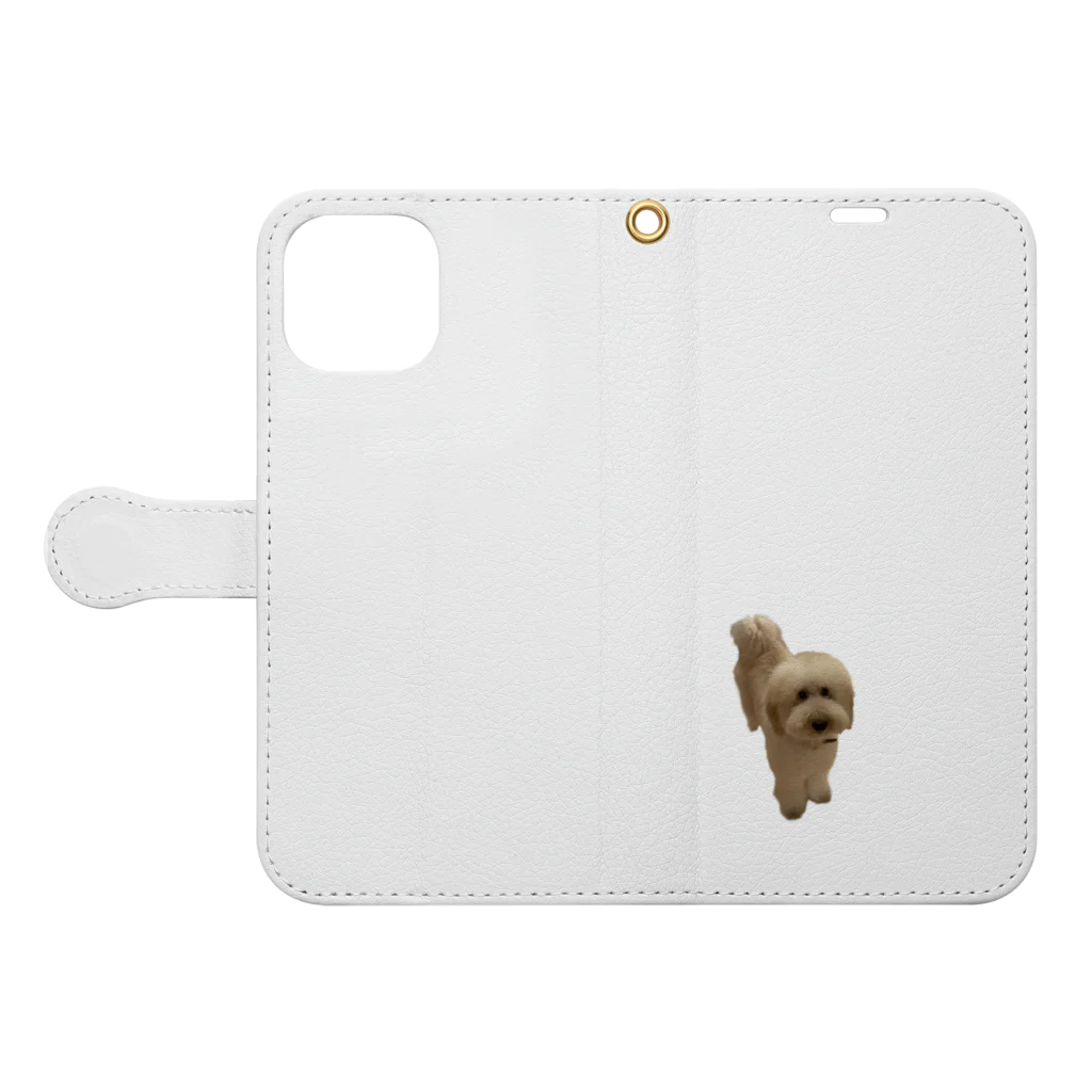 モフモフ犬のトゥトゥのトゥトゥ2 Book-Style Smartphone Case:Opened (outside)