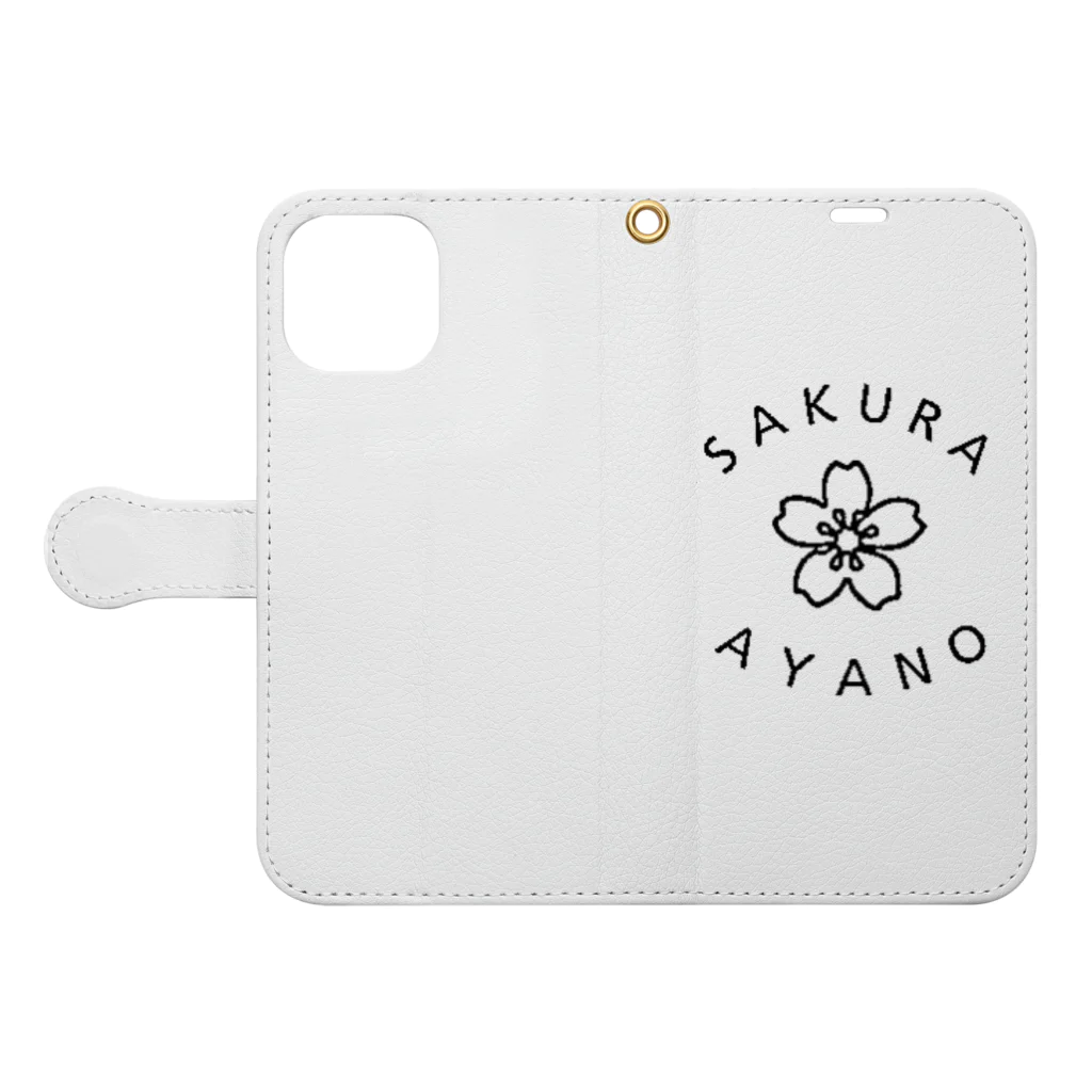 あやのさくら公式ファンクラブのあやのさくら公式シンボルグッズ Book-Style Smartphone Case:Opened (outside)