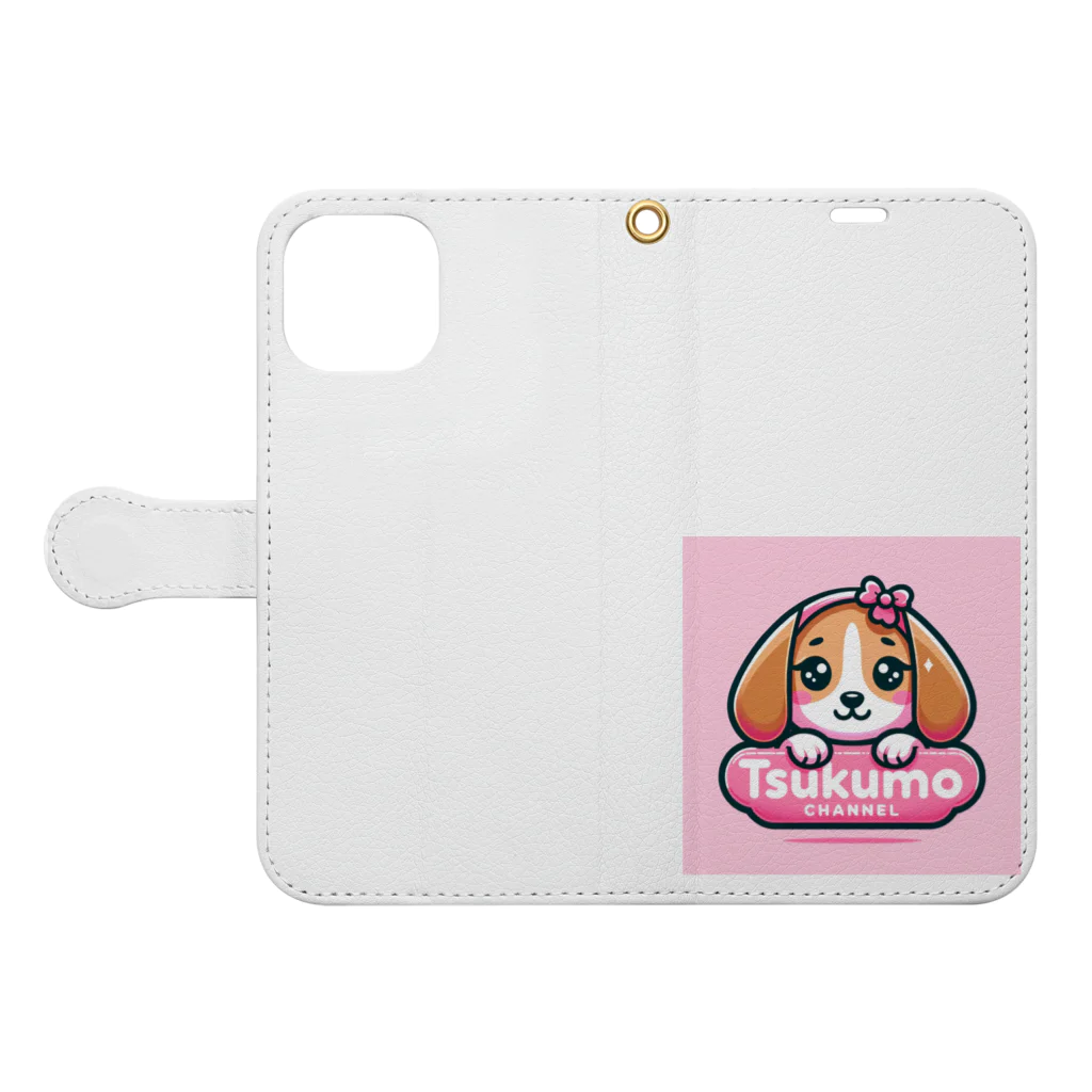 TUKUMOのビーグル犬　つくも Book-Style Smartphone Case:Opened (outside)