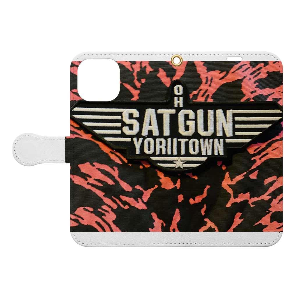 dj.ytkの大里軍公認グッズ Book-Style Smartphone Case:Opened (outside)