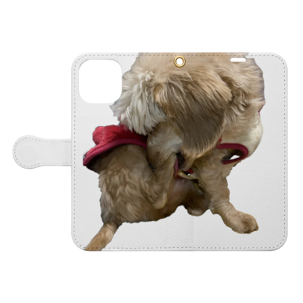 Ruice-Iceの犬　ガジガジ Book-Style Smartphone Case:Opened (outside)