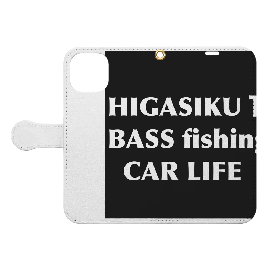 higasiku1  ヒガシクワンのヒガシクワンバス釣りカーライフYouTubeチャンネルグッズ Book-Style Smartphone Case:Opened (outside)