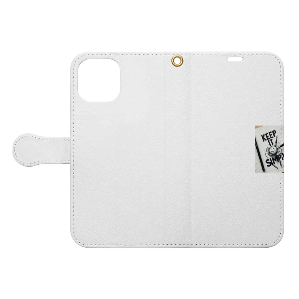 sagaのKeep it Simple Book-Style Smartphone Case:Opened (outside)