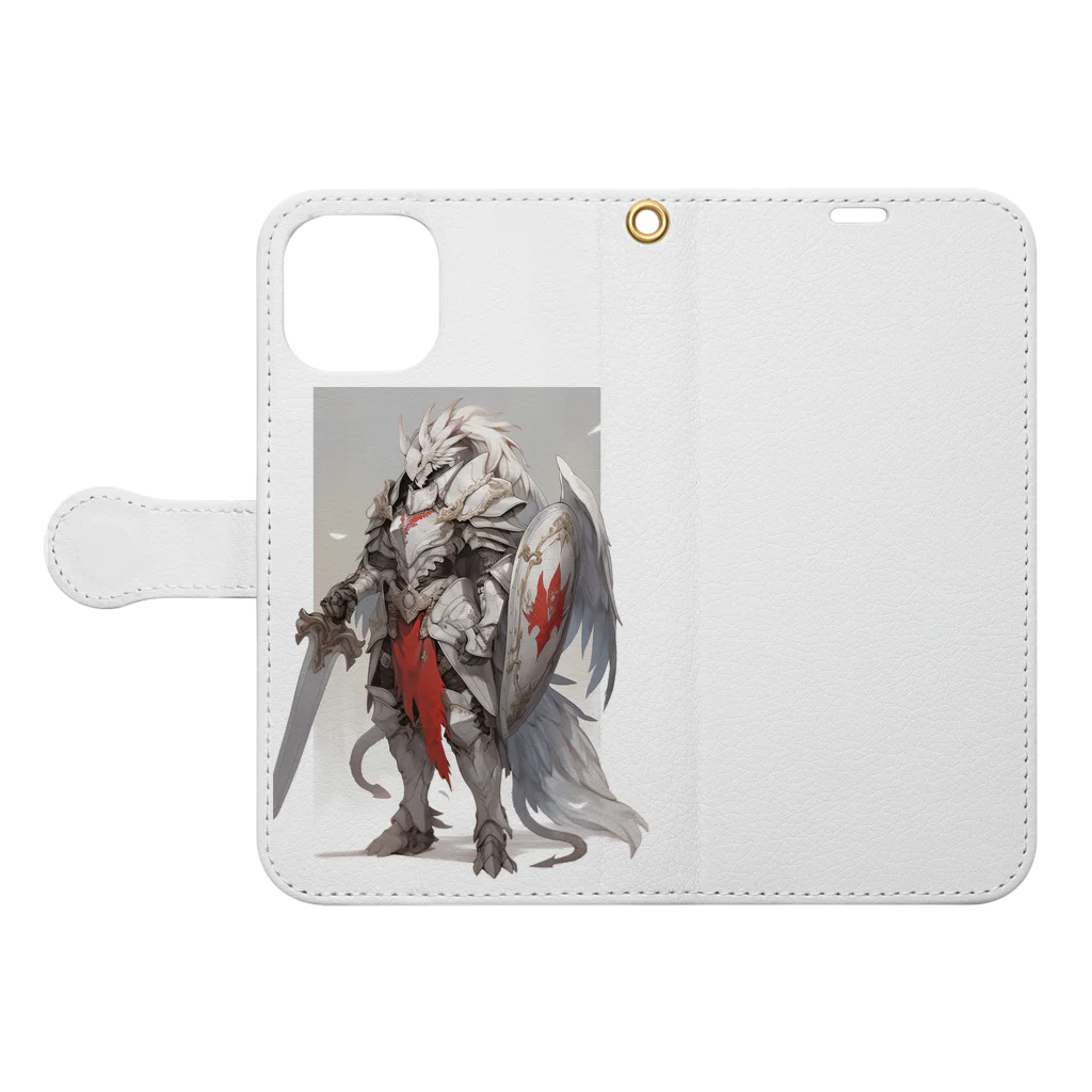 ファンタジー屋の竜獣人の騎士隊長 Book-Style Smartphone Case:Opened (outside)