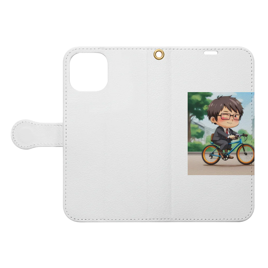 なお（ｻﾗﾘｰﾏﾝ）＠AI使って情報発信中の自転車通勤＠サラリーマン Book-Style Smartphone Case:Opened (outside)