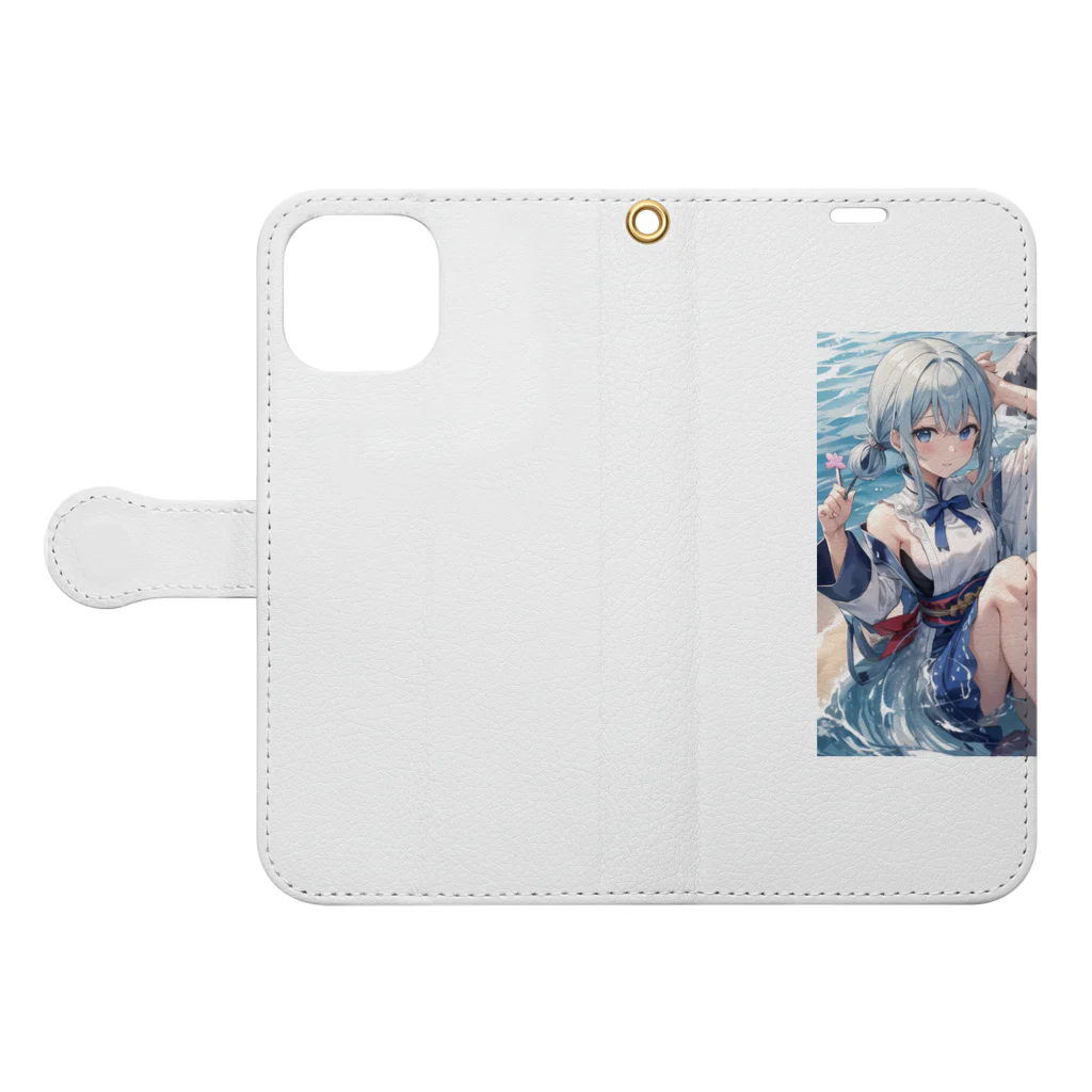 NARUTO245の鞠 Book-Style Smartphone Case:Opened (outside)