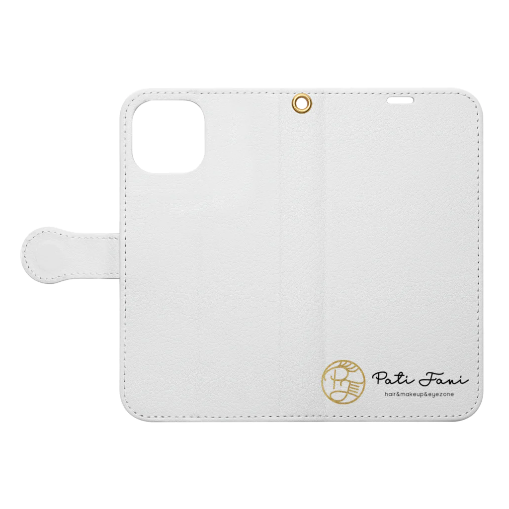 pati_faniのpati fani　ロゴ　横バージョン Book-Style Smartphone Case:Opened (outside)