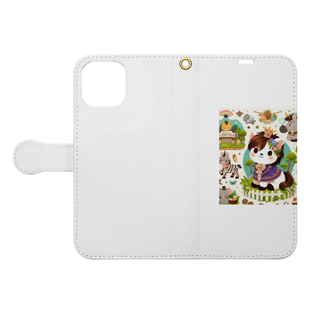 deepspeedkazumannのゆかいなZOO Book-Style Smartphone Case:Opened (outside)