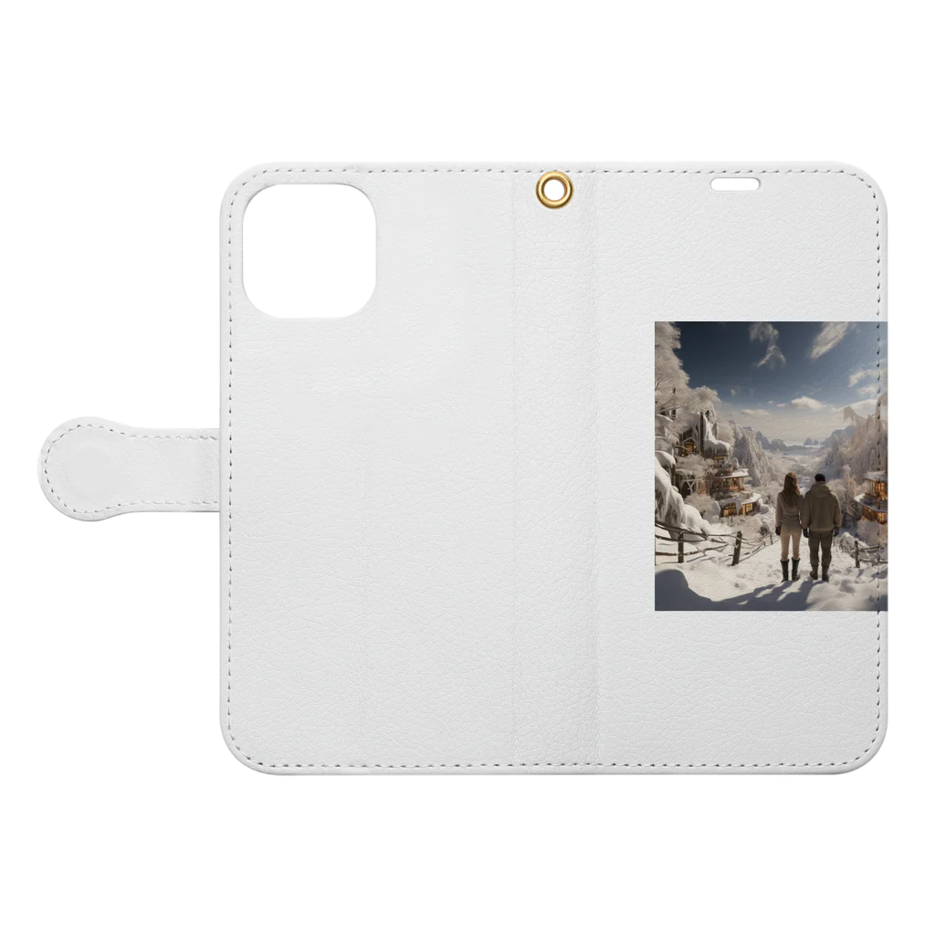 aoicanonのEnchanted Winter Vista Book-Style Smartphone Case:Opened (outside)