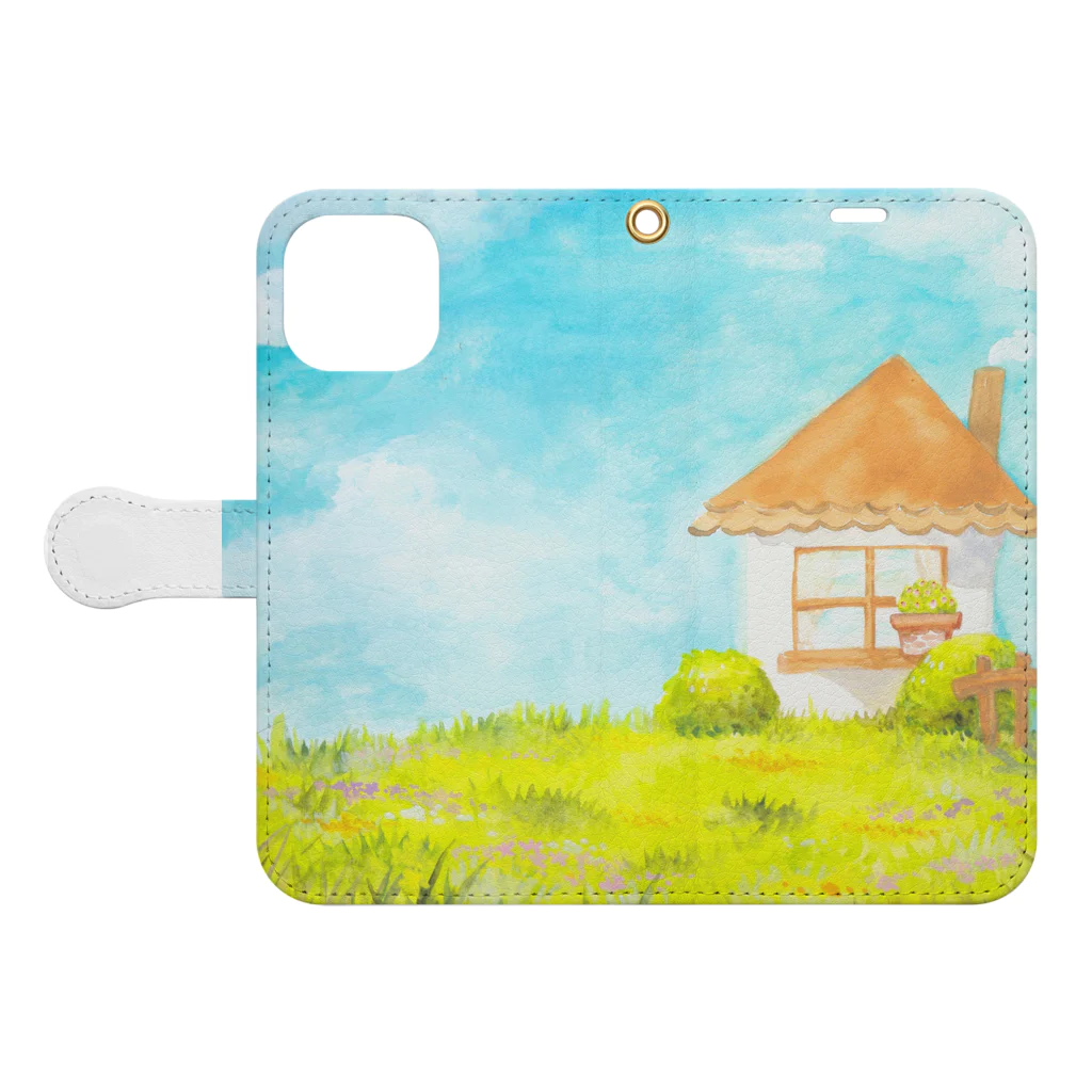 sakura_nakoのおうち Book-Style Smartphone Case:Opened (outside)