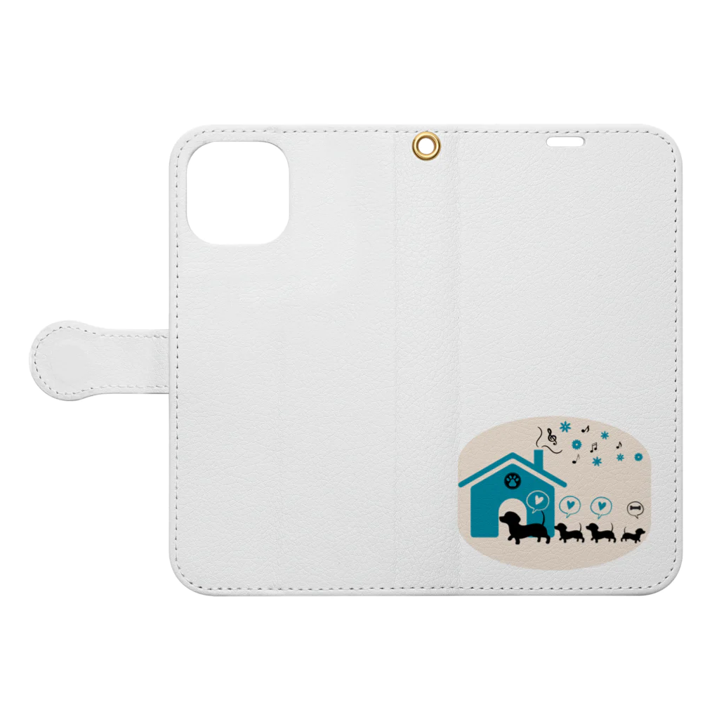 miru-miru-miruのお家に帰ろう Book-Style Smartphone Case:Opened (outside)