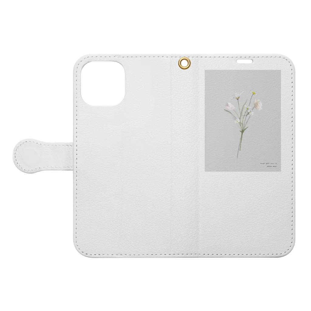 rilybiiの💐 Hanataba . grayish pale color . Book-Style Smartphone Case:Opened (outside)