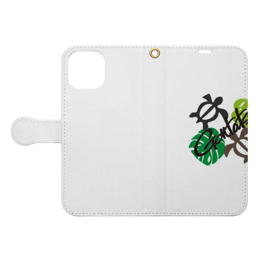 kingfisheracのごんたつ fishing Book-Style Smartphone Case:Opened (outside)