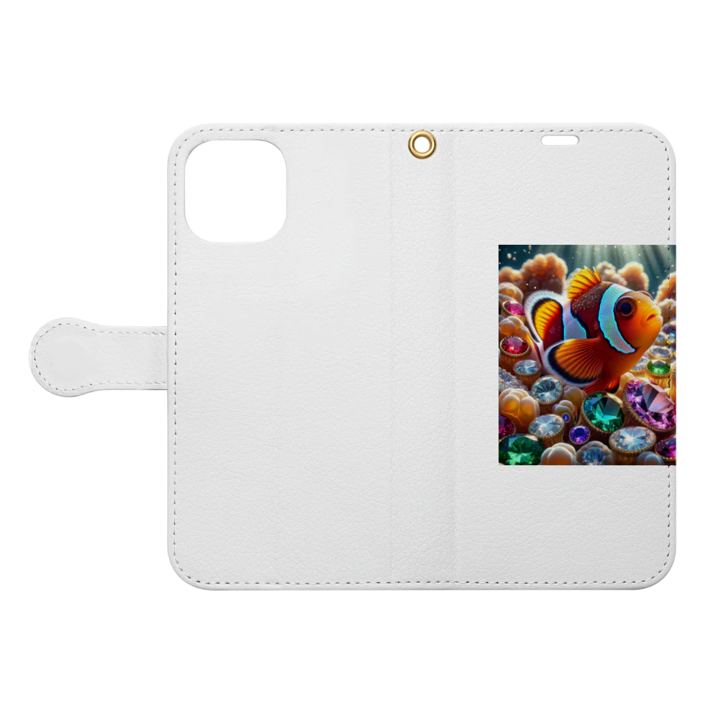 HiroLink's ShopのJewel Clownfish Book-Style Smartphone Case:Opened (outside)