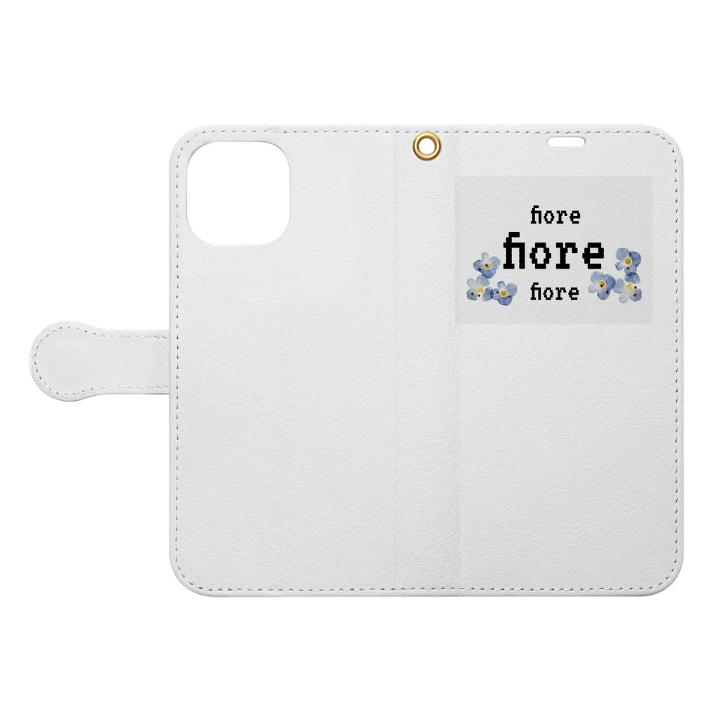 eri-toのfiore Book-Style Smartphone Case:Opened (outside)