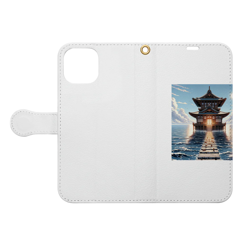 Irregular is beautifulのSanctuary of the Sea: Pathway to Serenity Book-Style Smartphone Case:Opened (outside)