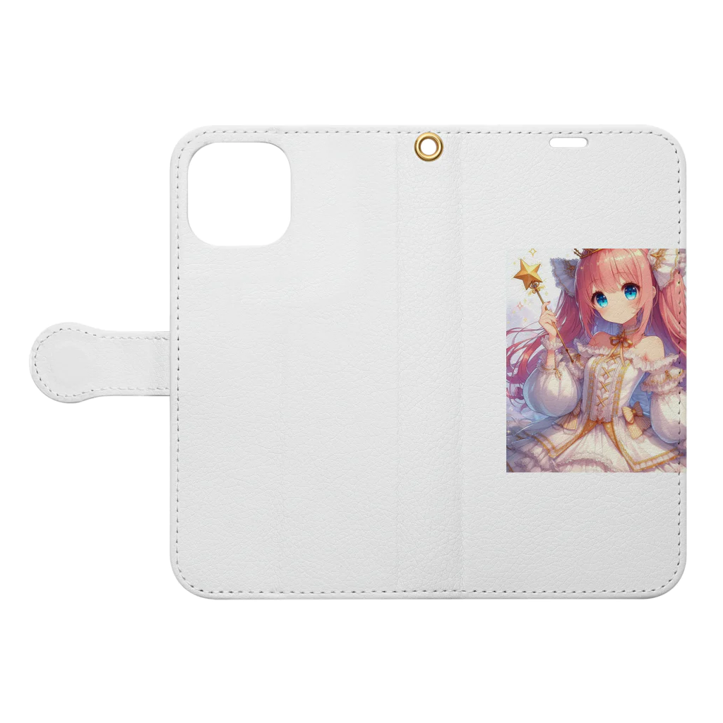 ryu_fashionの【可愛い】美少女魔法使い3 Book-Style Smartphone Case:Opened (outside)