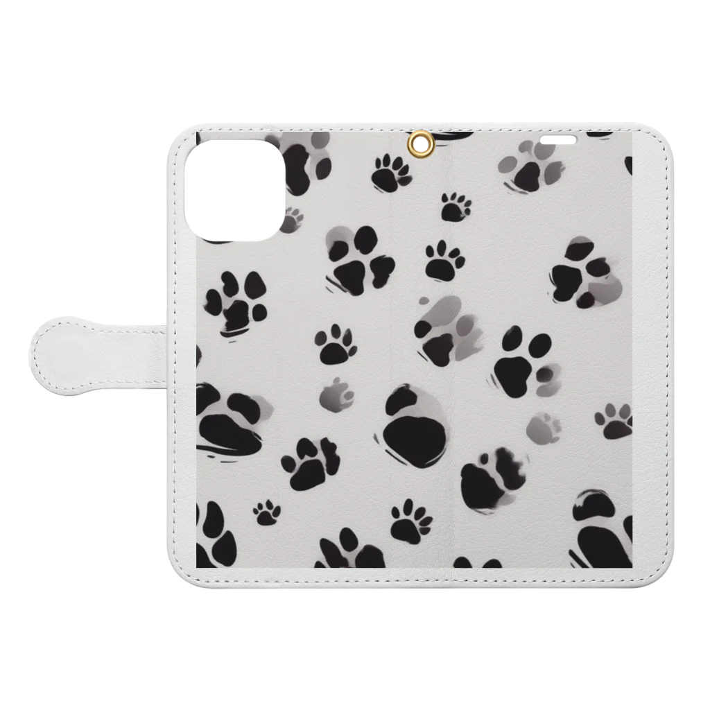 satoimo_96の猫　肉球　かわいい Book-Style Smartphone Case:Opened (outside)