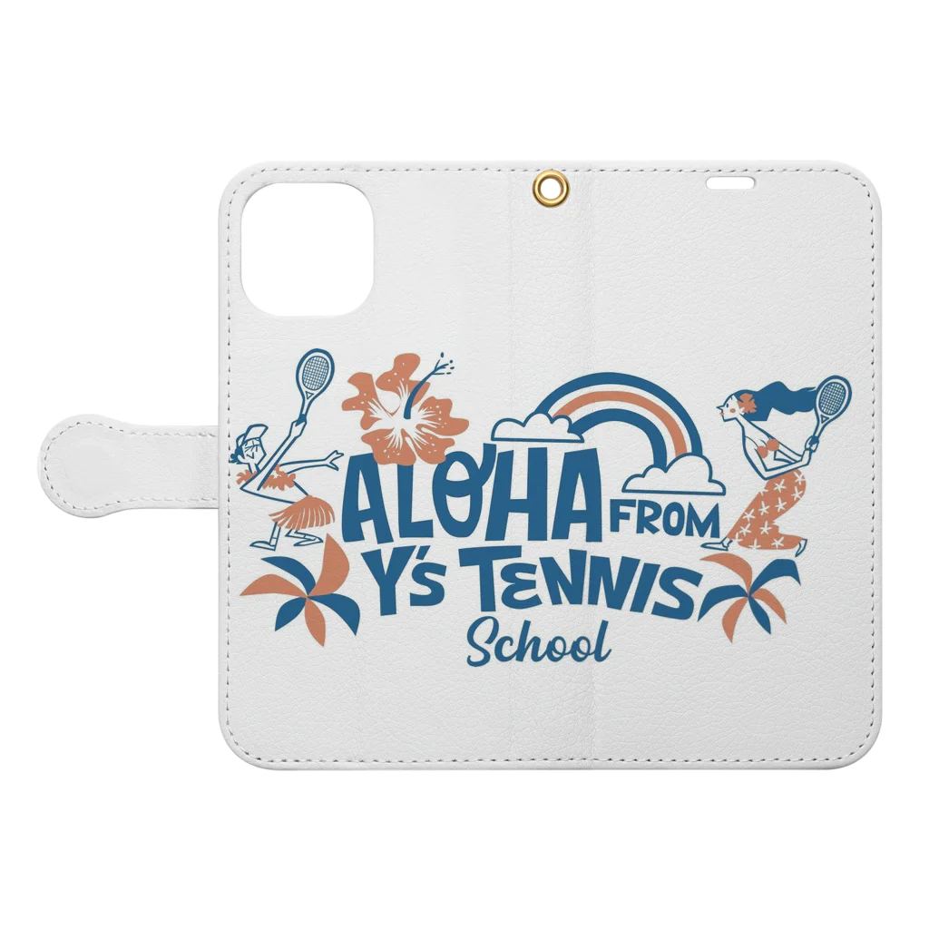 Y's TennisのALOHA from Y's Tennis 手帳型スマホケースを開いた場合(外側)