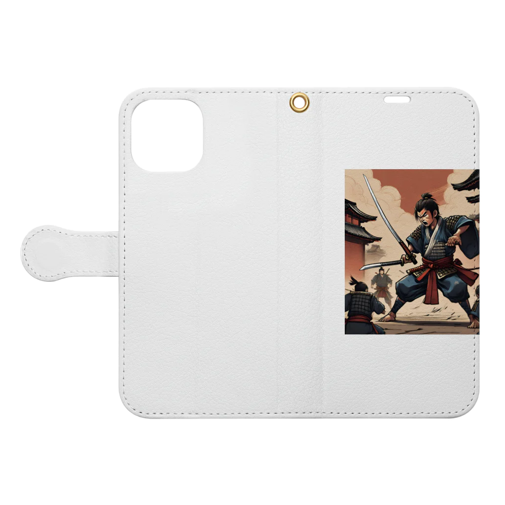 いっちーの侍 Book-Style Smartphone Case:Opened (outside)