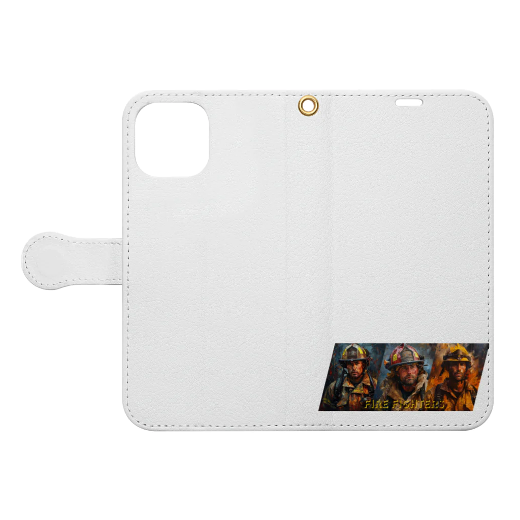 MistyStarkの英雄の消防士たち Book-Style Smartphone Case:Opened (outside)