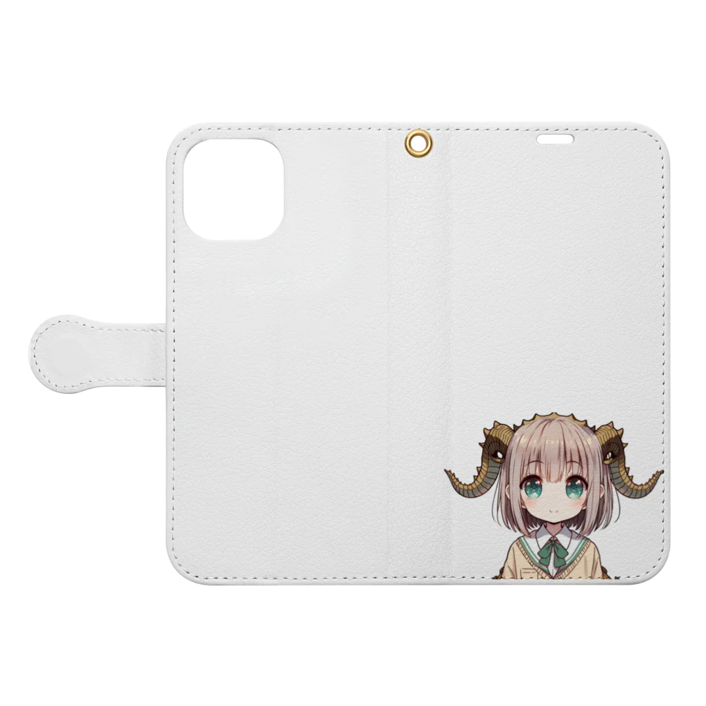 帝弼shopの帝弼のドラゴンの女の子 １ Book-Style Smartphone Case:Opened (outside)