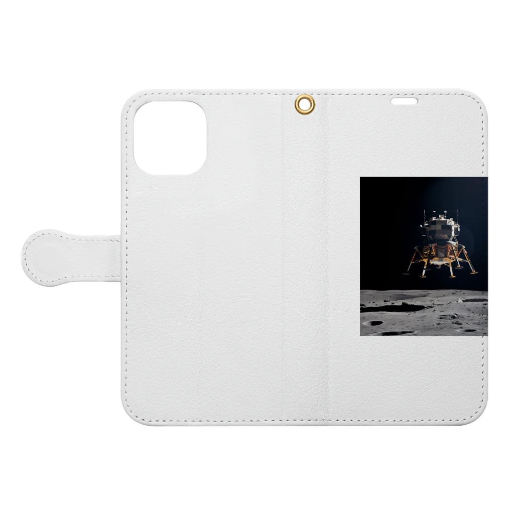 AQUAMETAVERSEの衛星　なでしこ1478 Book-Style Smartphone Case:Opened (outside)