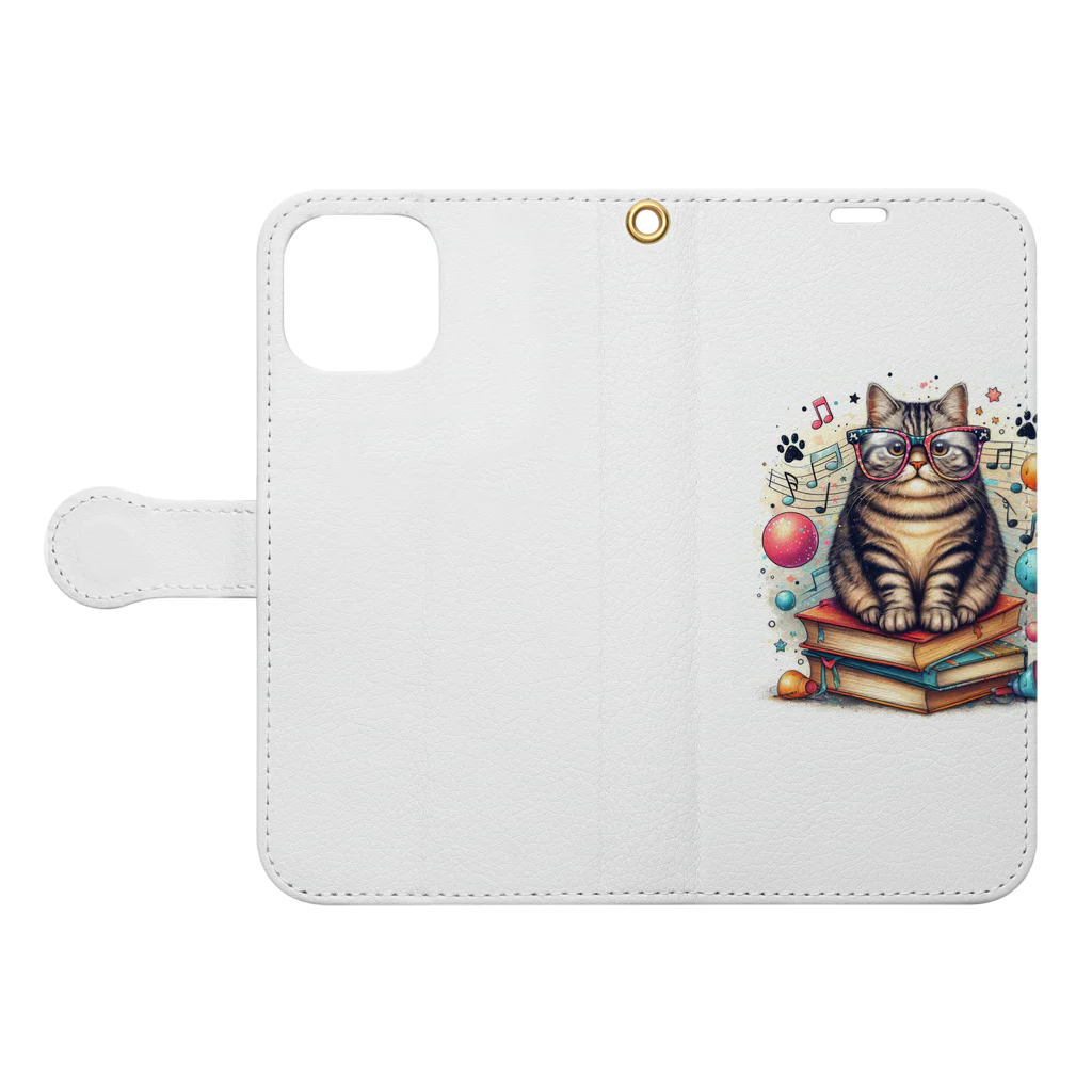 Akiraの猫 Book-Style Smartphone Case:Opened (outside)