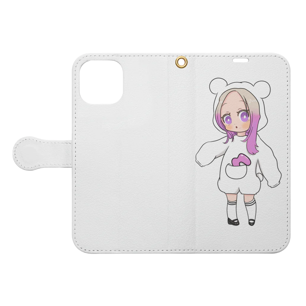 みさき🐰🍀⛄️のみさきのグッズ Book-Style Smartphone Case:Opened (outside)