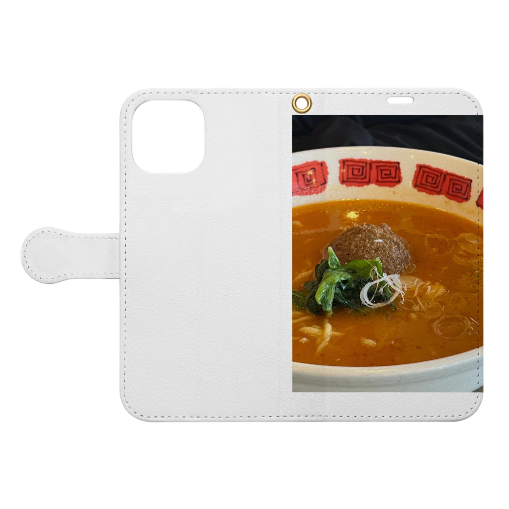 まゆのあかりのTheラーメンVol1 手帳型スマホケースを開いた場合(外側)