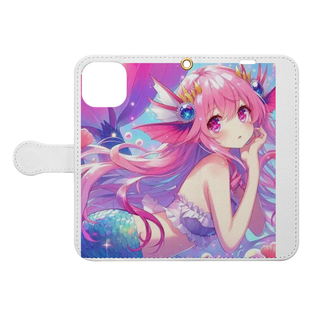 「ワンダーワールド」の神秘的な美しさに見とれてしまいますね。🧜‍♀️💖 Book-Style Smartphone Case:Opened (outside)