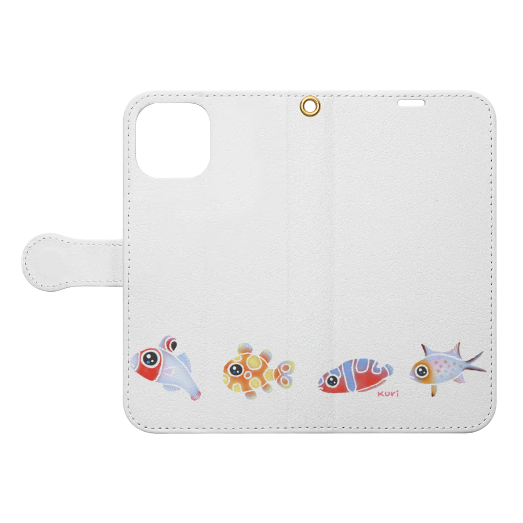 栗坊屋の幼魚だから小さいよ Book-Style Smartphone Case:Opened (outside)