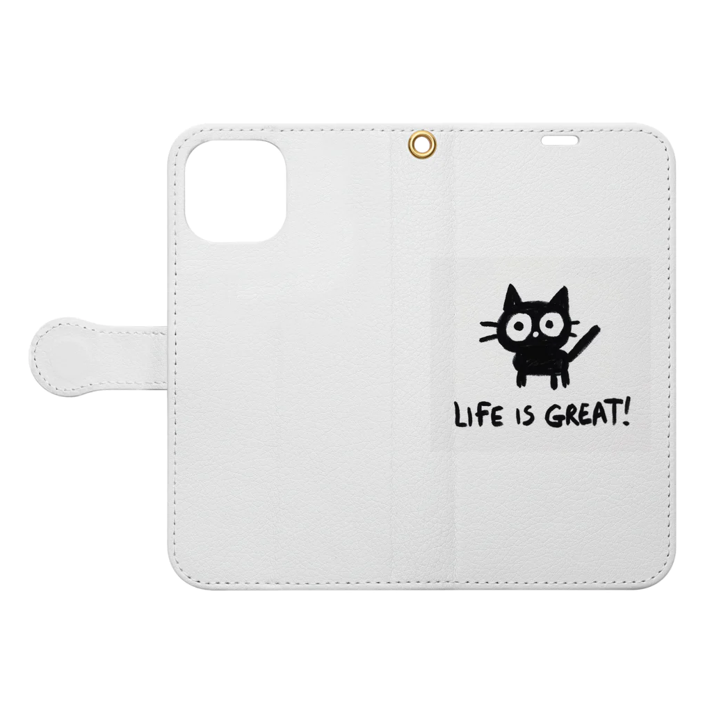 Super_BluemoonのLife is Great !　素晴らしき人生2 Book-Style Smartphone Case:Opened (outside)