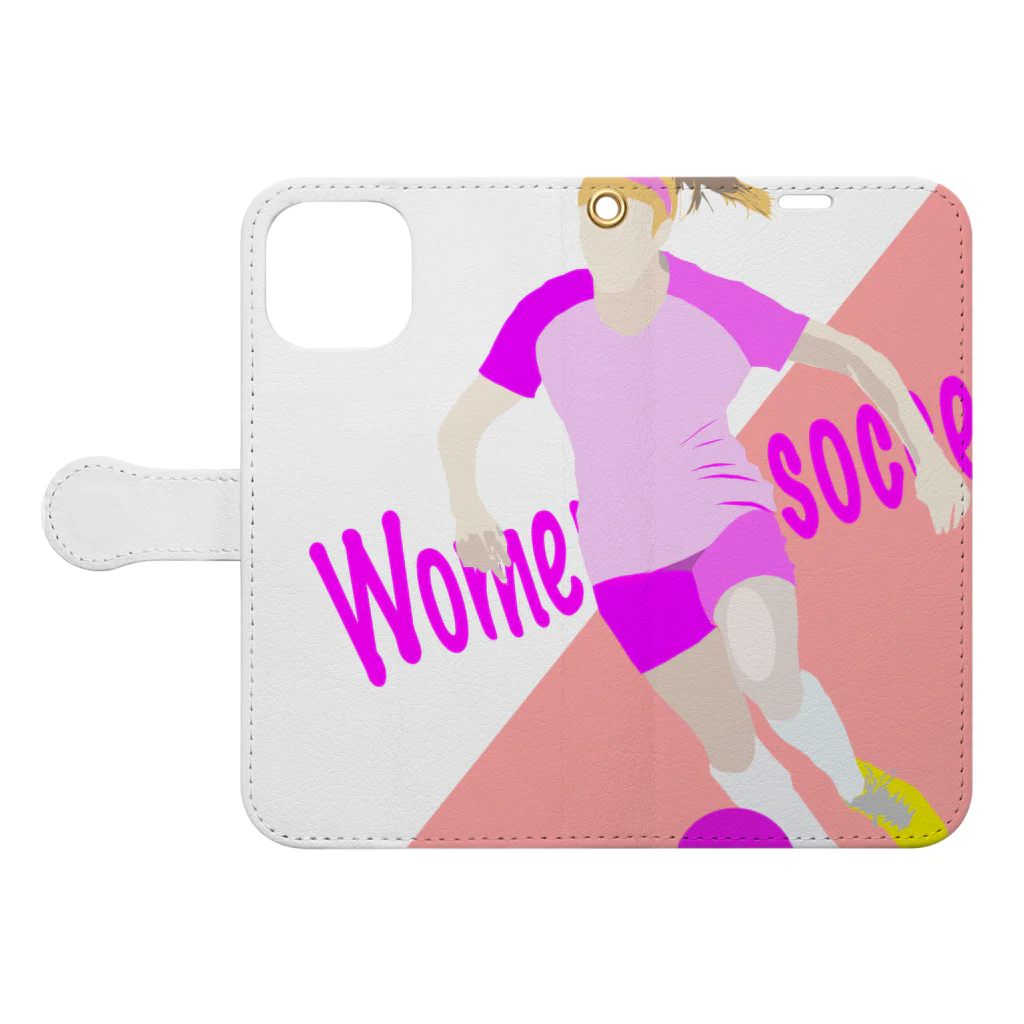 JAPAすぷのwomen’s soccer スターフォワード Book-Style Smartphone Case:Opened (outside)