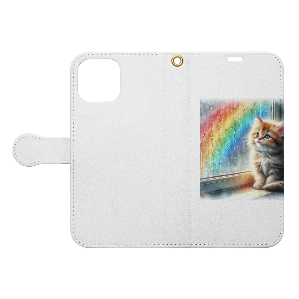 Akiraの猫 Book-Style Smartphone Case:Opened (outside)