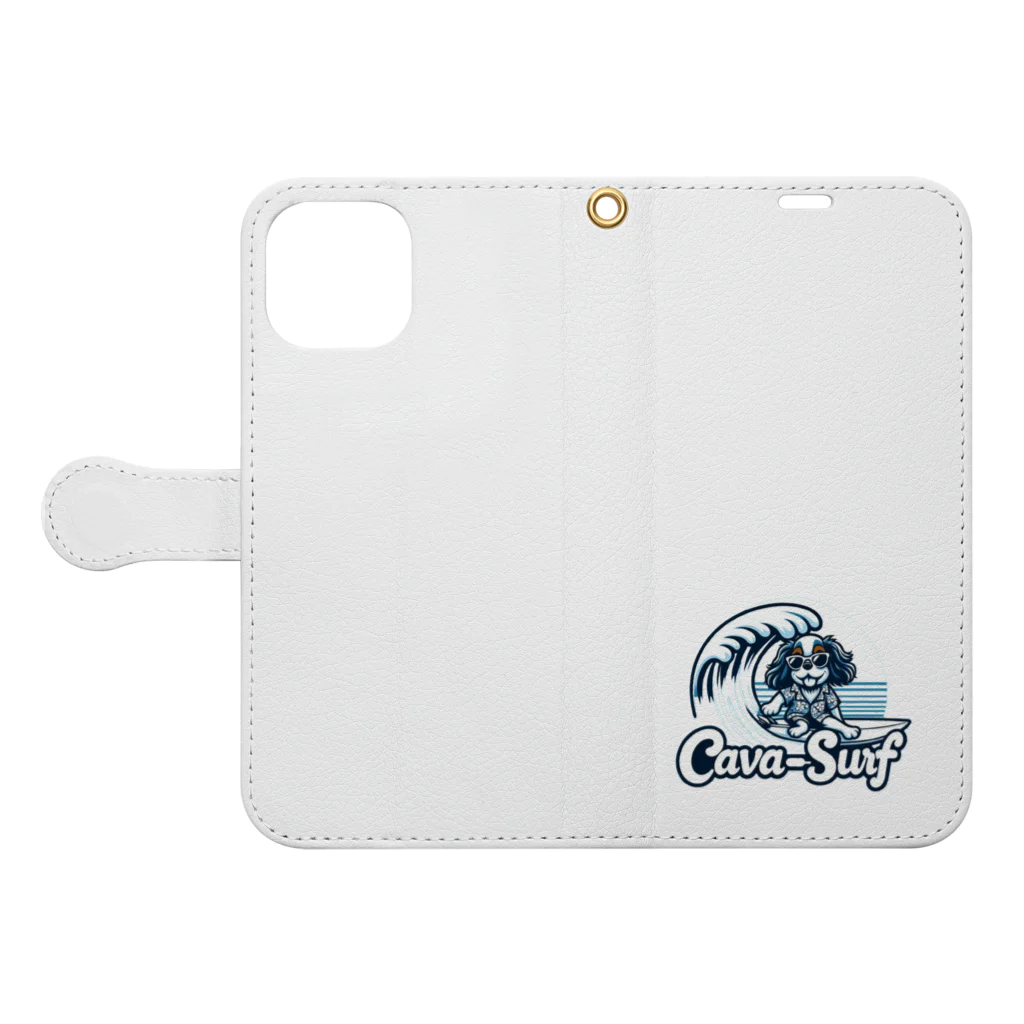 cava-sports　【キャバースポーツ】のcava-surf Book-Style Smartphone Case:Opened (outside)