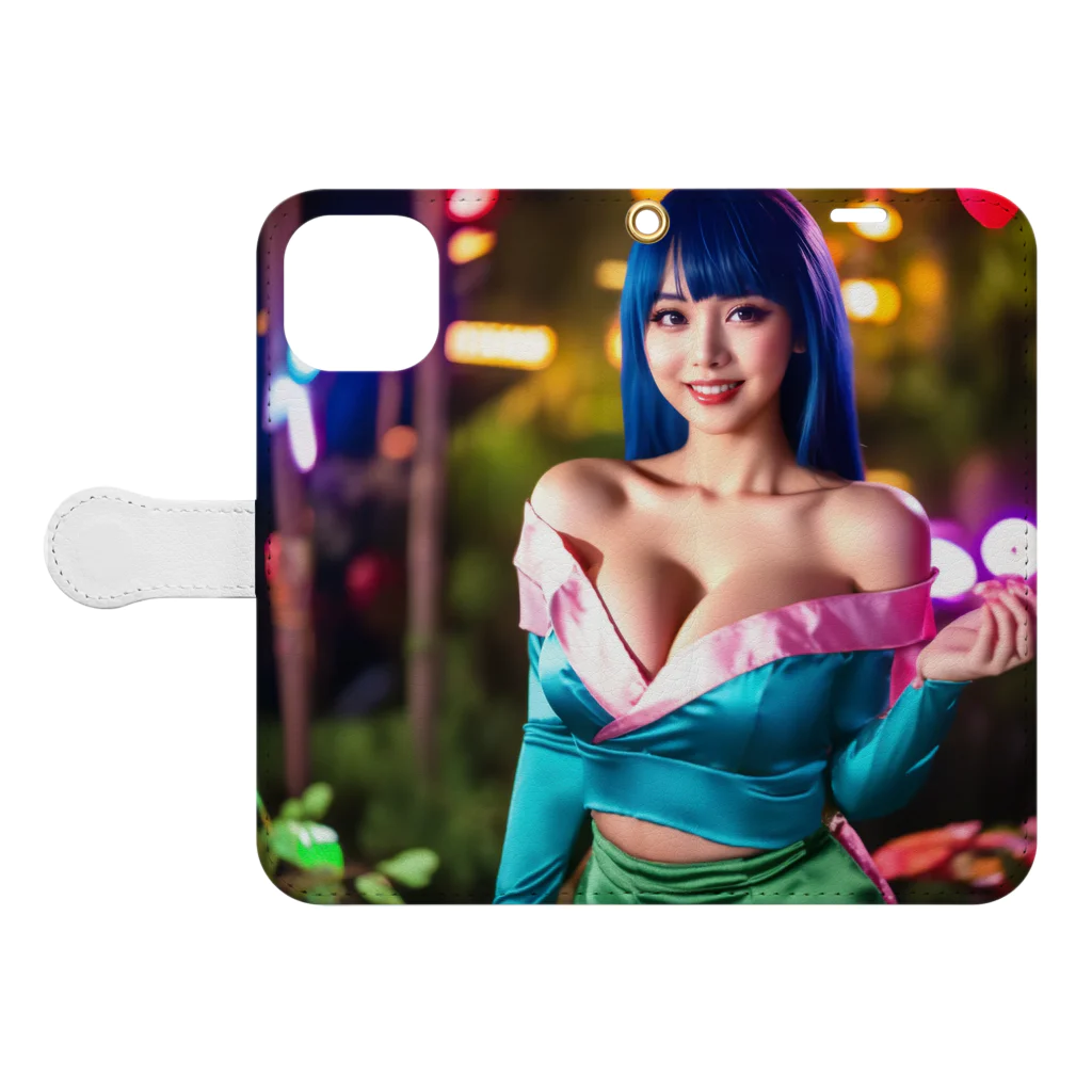 STILZKINのSexyOrientalGirl-F Book-Style Smartphone Case:Opened (outside)