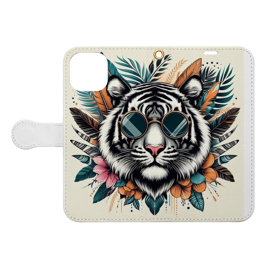 ビギニングストアのTIGER Book-Style Smartphone Case:Opened (outside)