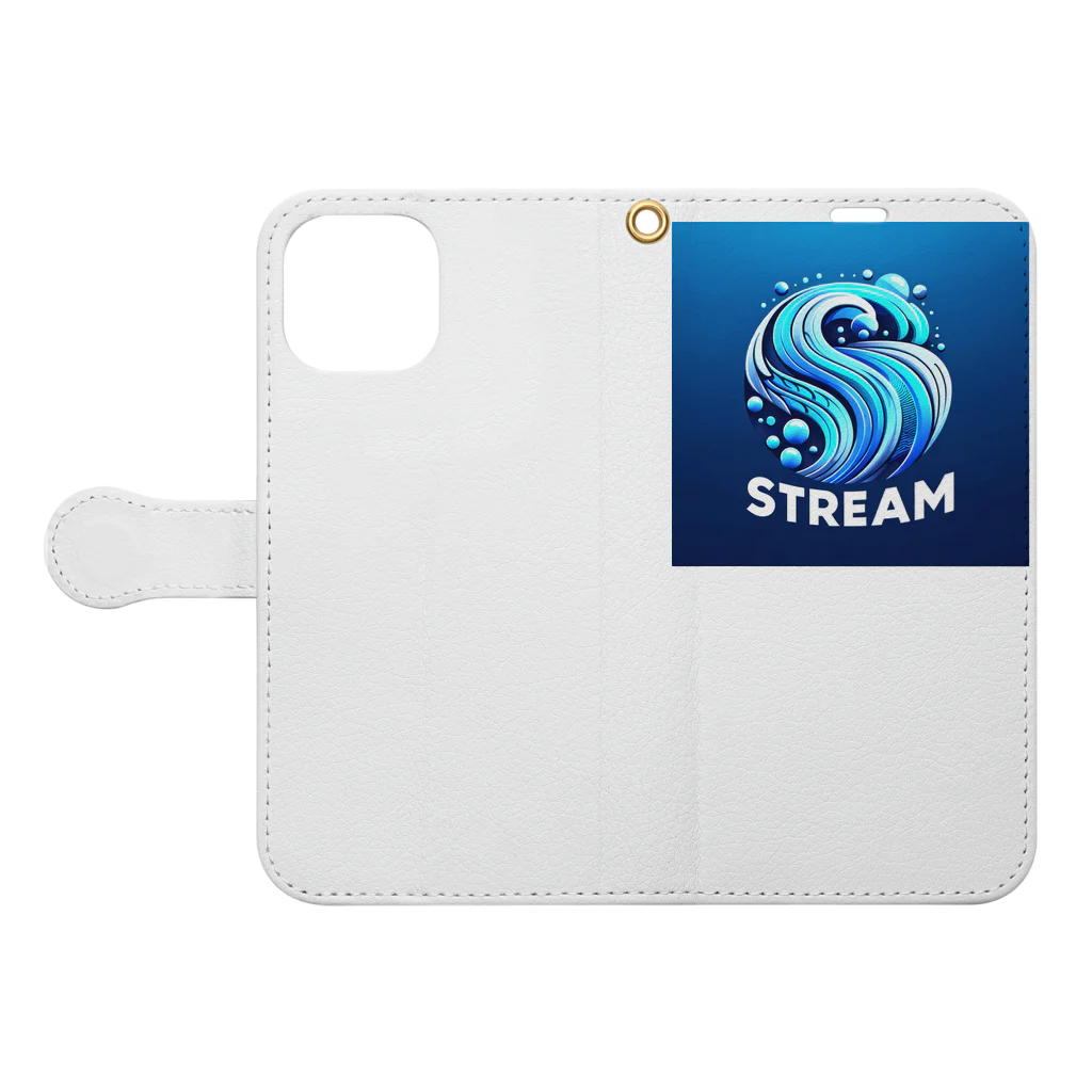 ネコニンジャのStream Book-Style Smartphone Case:Opened (outside)